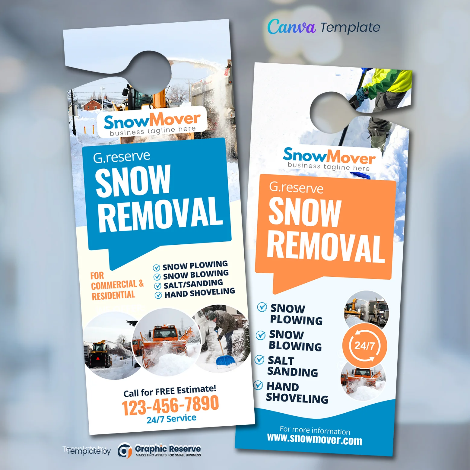 |Snow Removal Door Hanger Design|
