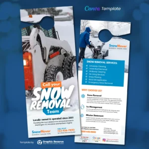 |snow removal door hanger template|