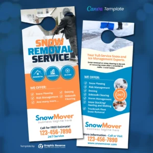 |Snow Removal Service Door Hanger|
