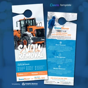 |Snow Removal Service Door Hanger Design|