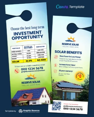 |Solar door hanger design template|Solar door hanger design template