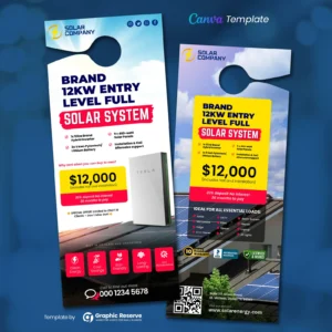 |Solar Product Package Pricing Door Hanger Template|Solar Product Package Pricing Door Hanger Template|